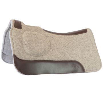 Silver Horse Felt Saddle Pad with Leather Inserts and Front Thickness