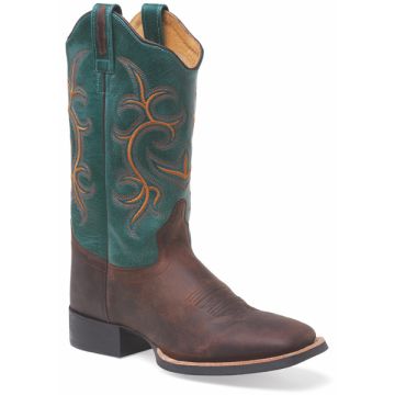 Old West Green Flame Women's Western Boots 