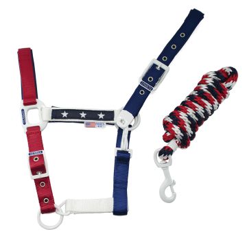 Pool's Usa Flag Halter with Lead Rope