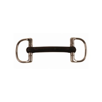 D-ring Snaffle Straight Rubber Bar