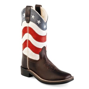Old West Youth Western Boots Flag