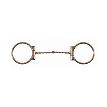 Pool's Twisted Wire D Ring Snaffle Bit  Stainless Steel
